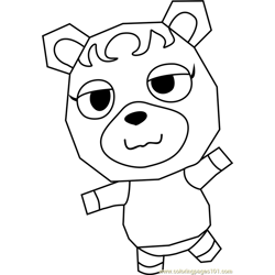 Cupcake Animal Crossing Free Coloring Page for Kids