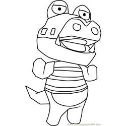 Del Animal Crossing Free Coloring Page for Kids