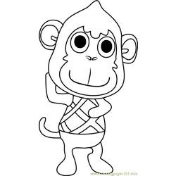 Deli Animal Crossing Free Coloring Page for Kids
