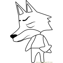 Dobie Animal Crossing Free Coloring Page for Kids
