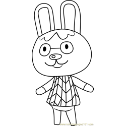 Doc Animal Crossing Free Coloring Page for Kids