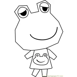 Emerald Animal Crossing Free Coloring Page for Kids