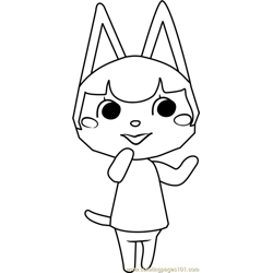 Felicity Animal Crossing Free Coloring Page for Kids
