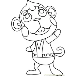 Flip Animal Crossing Free Coloring Page for Kids