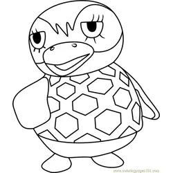 Flo Animal Crossing Free Coloring Page for Kids