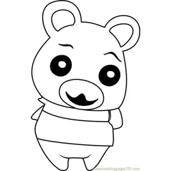Flurry Animal Crossing Free Coloring Page for Kids
