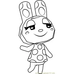 Francine Animal Crossing Free Coloring Page for Kids