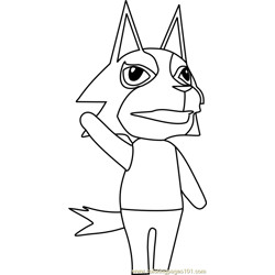 Freya Animal Crossing Free Coloring Page for Kids