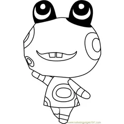 Frobert Animal Crossing Free Coloring Page for Kids