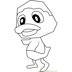 Fruity Animal Crossing Free Coloring Page for Kids