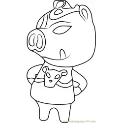 Ganon Animal Crossing Free Coloring Page for Kids