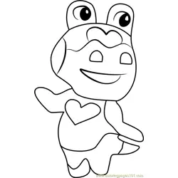 Gayle Animal Crossing Free Coloring Page for Kids