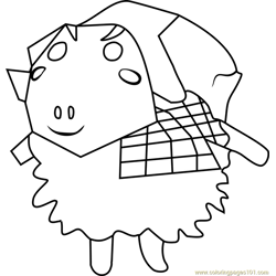 Gen Animal Crossing Free Coloring Page for Kids