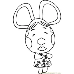 Greta Animal Crossing Free Coloring Page for Kids