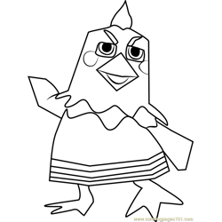 Hector Animal Crossing Free Coloring Page for Kids