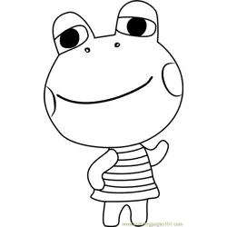 Henry Animal Crossing Free Coloring Page for Kids