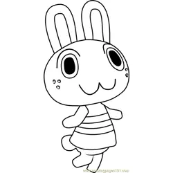 Hopkins Animal Crossing Free Coloring Page for Kids