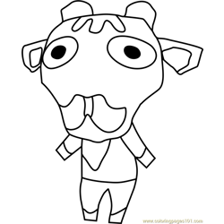 Iggy Animal Crossing Free Coloring Page for Kids