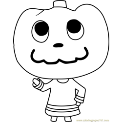 Jack Animal Crossing Free Coloring Page for Kids