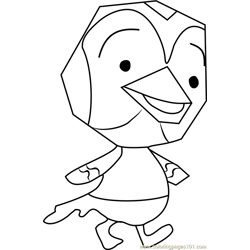 Jacob Animal Crossing Free Coloring Page for Kids