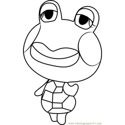 Jambette Animal Crossing Free Coloring Page for Kids