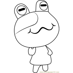 Jeremiah Animal Crossing Free Coloring Page for Kids