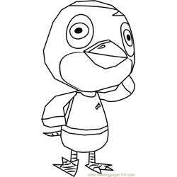 Jitters Animal Crossing Free Coloring Page for Kids