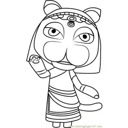 Katrina Animal Crossing Free Coloring Page for Kids