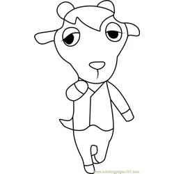 Kidd Animal Crossing Free Coloring Page for Kids