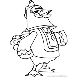 Knox Animal Crossing Free Coloring Page for Kids