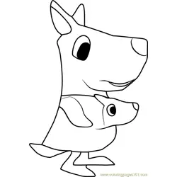Koharu Animal Crossing Free Coloring Page for Kids
