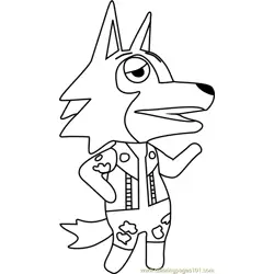 Kyle Animal Crossing Free Coloring Page for Kids