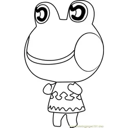 Lily Animal Crossing Free Coloring Page for Kids