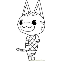 Lolly Animal Crossing Free Coloring Page for Kids