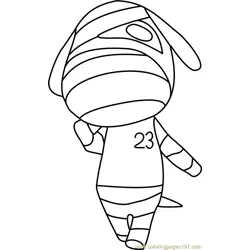 Lucky Animal Crossing Free Coloring Page for Kids