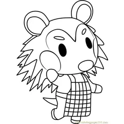 Mabel Animal Crossing Free Coloring Page for Kids