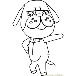Mac Animal Crossing Free Coloring Page for Kids