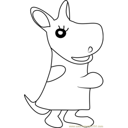 Marcie Animal Crossing Free Coloring Page for Kids