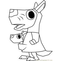 Marcy Animal Crossing Free Coloring Page for Kids