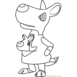 Mathilda Animal Crossing Free Coloring Page for Kids