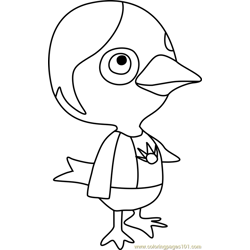 Medli Animal Crossing Free Coloring Page for Kids