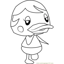 Miranda Animal Crossing Free Coloring Page for Kids