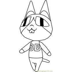 Moe Animal Crossing Free Coloring Page for Kids