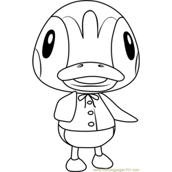 Molly Animal Crossing Free Coloring Page for Kids