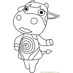 Naomi Animal Crossing Free Coloring Page for Kids