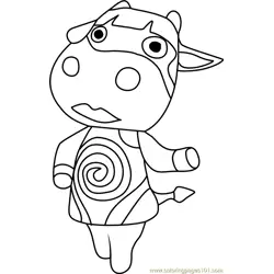 Naomi Animal Crossing Free Coloring Page for Kids