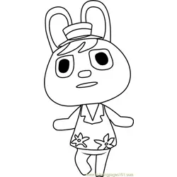 O'Hare Animal Crossing Free Coloring Page for Kids