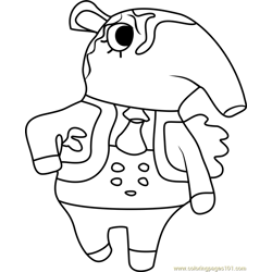 Olaf Animal Crossing Free Coloring Page for Kids