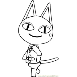 Olivia Animal Crossing Free Coloring Page for Kids