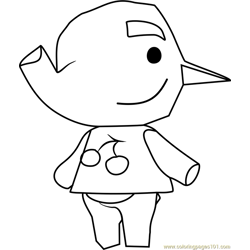 Paolo Animal Crossing Free Coloring Page for Kids